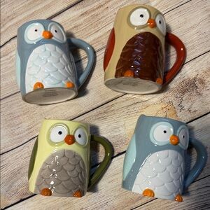 Ceramic Owl Coffee Mug - Assorted Pastel Colors
